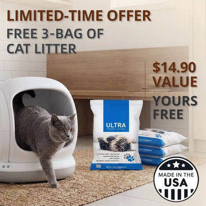 Large Capacity Smart Litter Box—9 Sensors, Precise Monitoring, Ultra-Quiet, Perfect for Every Cat