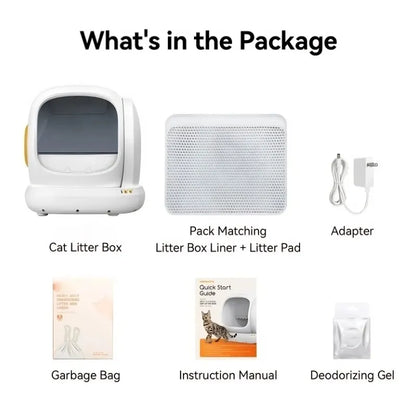 Large Capacity Smart Litter Box—9 Sensors, Precise Monitoring, Ultra-Quiet, Perfect for Every Cat