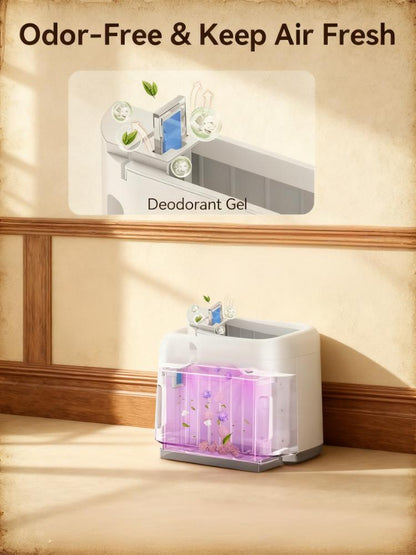 81L Large Enclosed Cat Litter Box with Stainless Steel Pan