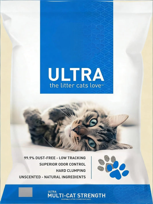 Unscented Clumping Clay Cat Litter, 18lb Bag