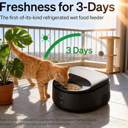 Smart Refrigerated Wet Food Feeder for Pets with App Control